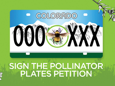 People and Pollinators License Plate Header bees colorado pollinators