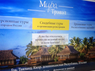 Mira Travel web web design