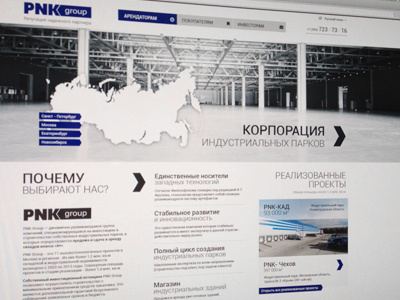 PNK Group / main page design