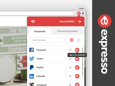 Expresso plugin for browser