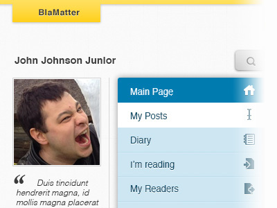 bla bla bla... blamatter blog social web design website