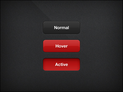 Hot button menu – Red active bevel black box button call to action colorful contrast dark effect emboss glossy gradient hot hover light menu navigation normal pattern photoshop red reflection reflex rounded shadow shiny status stroke text