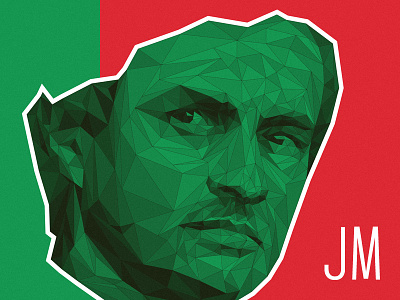 Jose Mourinho / Portugal – Poly duotone football green illustration jose mourinho low poly mourinho noise poly portugal red triangulation