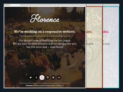 Florence | Coming Soon Page background image coming soon fullscreen landing page layout minimal one page psd responsive single page social template