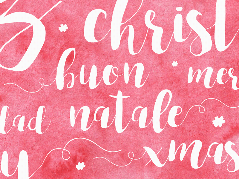 Merry Christmas to you all! brush christmas font greetings handwriting newsletter script texture type typography watercolor xmas