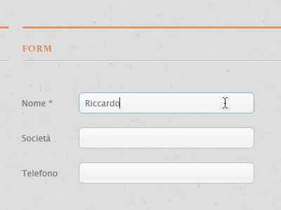 Web design – Form mail blue box cursor divisor empty empty field field form form field form mail gray input input text line mockup orange pattern photoshop rounded shadow stroke text texture type in ui user interface web web design web page website