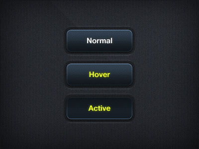 Button menu – Yellow active bevel box button call to action cloth dark diagonal effect emboss fabric fabric pattern focus glow hover light menu navigation normal overlay pattern photoshop reflection rounded shadow status stroke text vertical cloth yellow