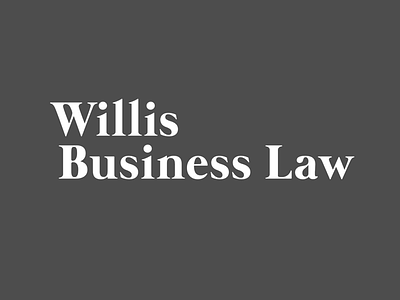Willis Business Law Concept professional typography wordmark