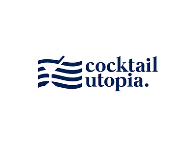Cocktail Utopia Logo branding logo