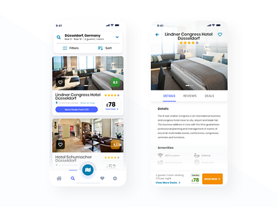 Hotel App - minimal interface°7