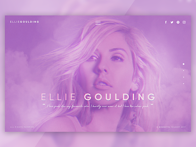 Ellie Goulding - Website redesign ellie goulding ui ux website
