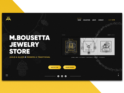 Bousetta Jewelry bousetta coming jewellery jewelry landing page soon ui ux website