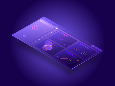 Freebie - Dashboard isometric illustration dashboad isometric illustration ui