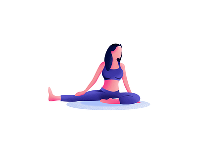 Yoga illustration 3° girl illustration yoga