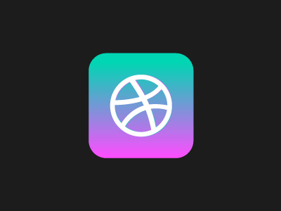 Dribbble 7 7 app apple dribbble gradient icon jony ive ios kosova new