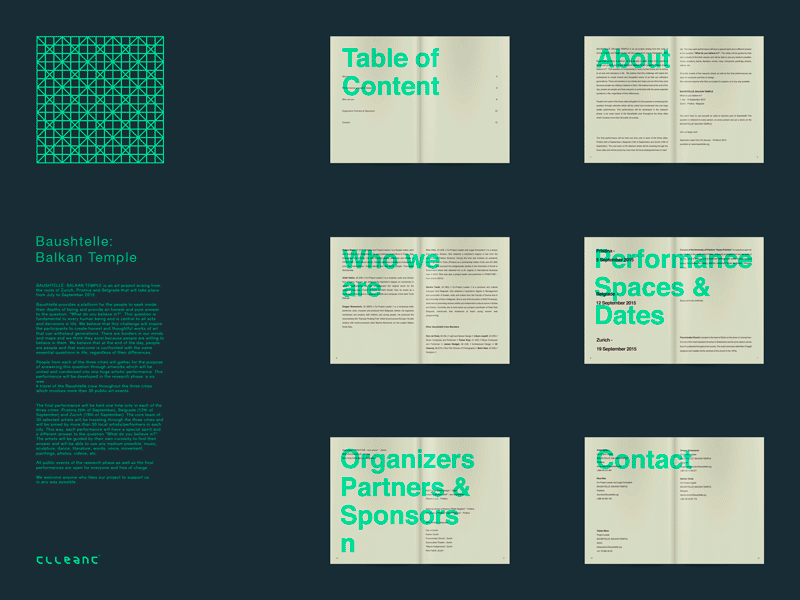 Baushtelle Balkan Temple / Dossier art balkan baushtelle berin clleanc design dossier graphic print prishtina project typography