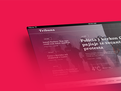 New Tribuna clleanc development gazeta new prishtina tribuna webdesign website