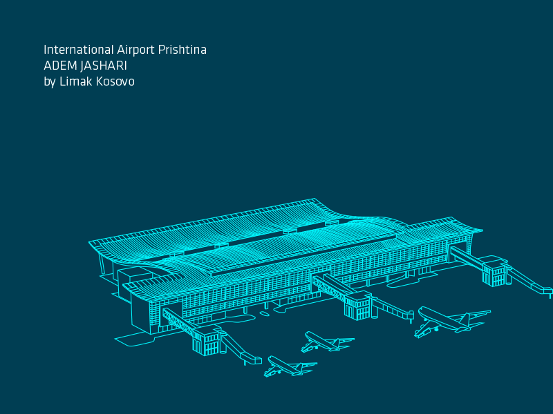 Airport Illustration ademjashari airport berin edonbajrami illustration international paper prishtina