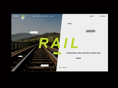 F-TEAM Website Preview / Rail brand clleanc design identity logistic prishtina transport ui ux website