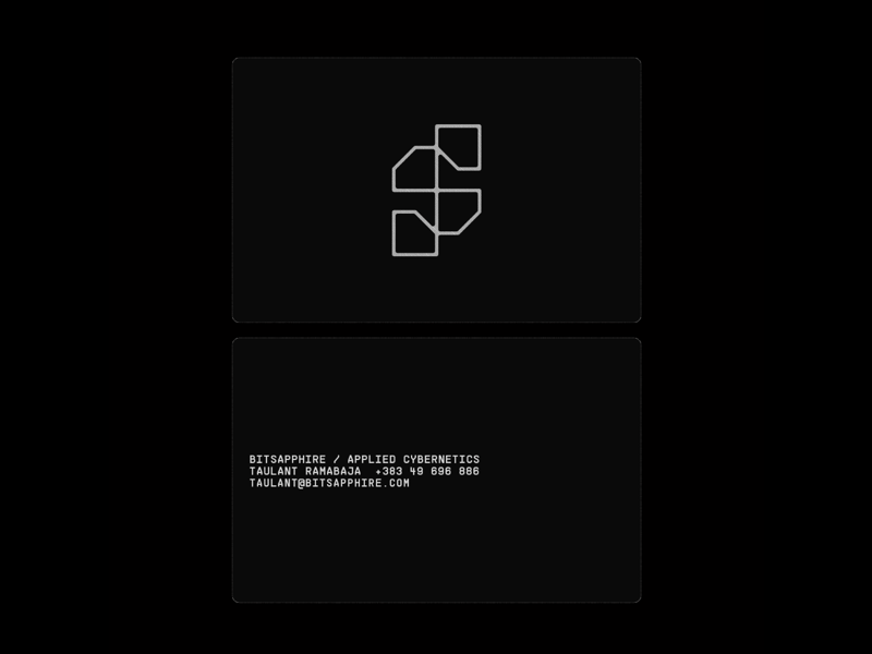 Bitsapphire BC zyre berinhasi identity cybernetics businescard bitsapphire