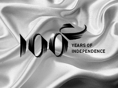 100years 100 albania calligraphy eagle independence logo typography