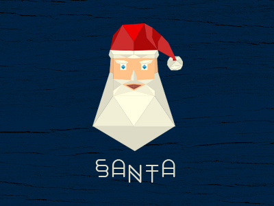 Santa caracter christmas icon merry polygon red santa claus santa white winter xmas