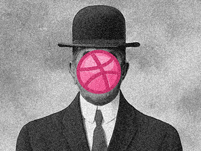 Dribbble Magritte artist belgium dribbble face famous logo man painting rene magritteson of man magritte son surrealism