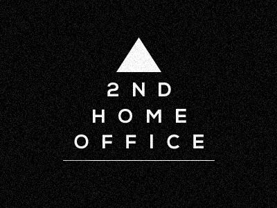 second home office 2nd february home office poster triangle type graphic design