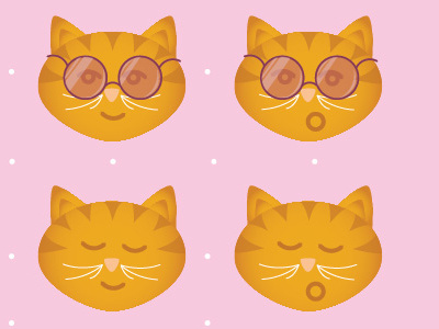 Smiling Kitty Face Sunnies cat illustration illustrator kat kitty sunglasses