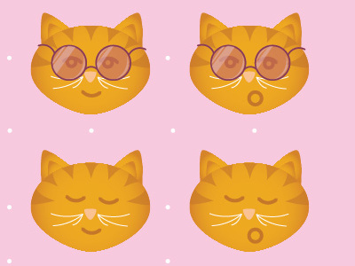 Smiling Kitty Face Sunnies illustrator illustration cat kitty kat sunglasses