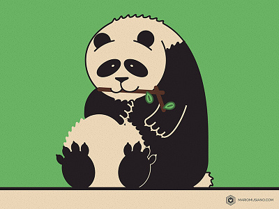 Panda Peace artwork flat design panda vector vector art wip work in progress