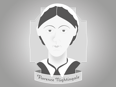 Florence Nightingale portrait adobe illustrator artwork graphic design illustration nurse portrait vector