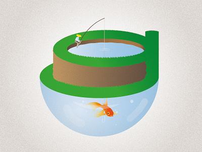 G like Goldfish adobe illustrator artwork fisherman goldfish graphic design illustration vector