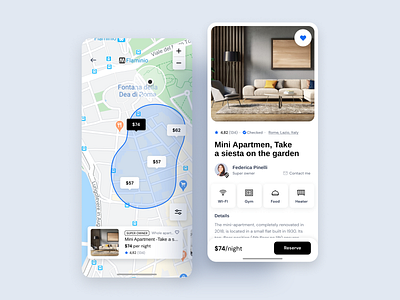 Real Estate – Mobile App apartment booking figma figma design figmadesign hotels ios iphone map minimal mobile app mobile ui slider ui ux