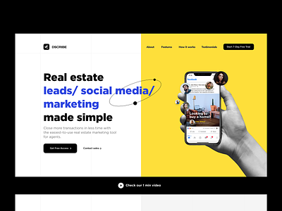 Brand new landing page — Real estate marketing tool for agents