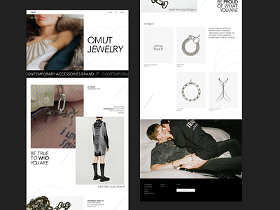 Brand new website for crafted jewelry brand | OMUT beauty branding identity personalize typography