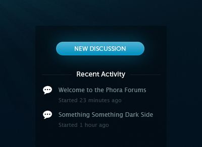 New Discussion button ui