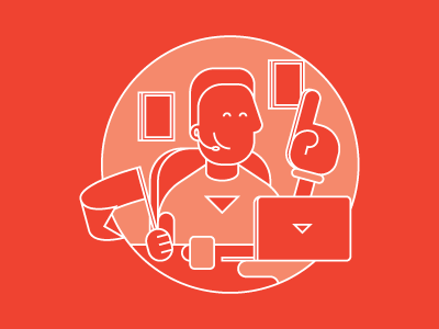 Doodle #2 support work team vector illustration doodle
