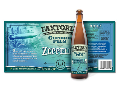 Craft Beer Label – Zeppelin beer label branding craft beer logo design mockup packaging design print typography
