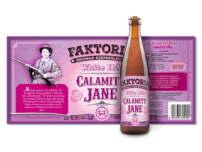 Craft Beer Label – Calamity Jane beer label branding craft beer logo design mockup packaging design print typography