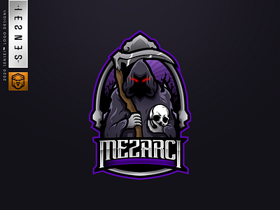 Mascot logo for "Mezarci" design esports gamerlogo gaming illustration logo mascot logo skull streamer twitch