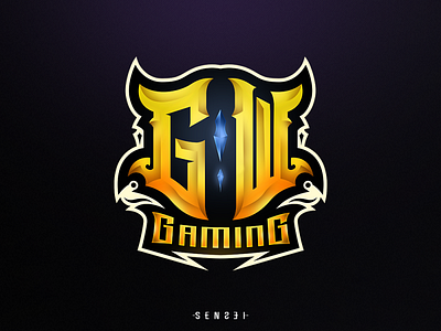 "G.W. Gaming" gaming typography esport game gaming logo logotype monogram logo typography typography logo