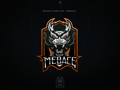 Mascot logo for "Mebace" design dragon esports gaming illustration mascot logo