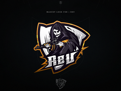 Mascot logo for "Rev"