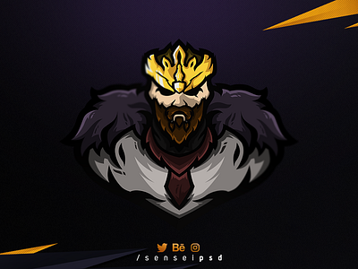 King Mascot logo design esports gaming king kinglogo logo mascot logo streamer twitch