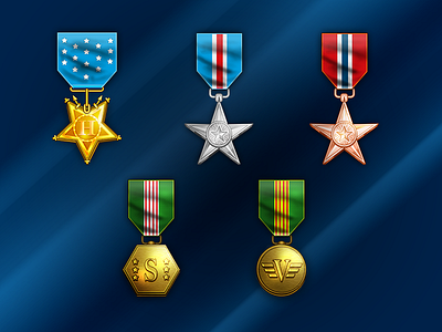 Victory Medals art design game medals ui