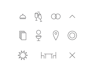 Website Icons champagne dish event icon pictogram services table wedding
