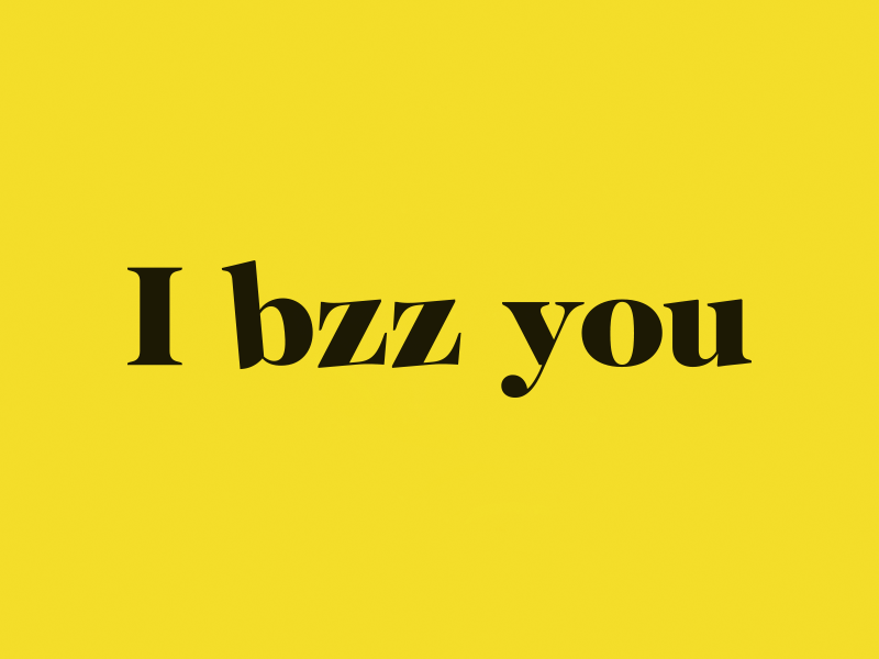Abeeja — I bzz you abeja bee brand frase honey i love you marca miel quote