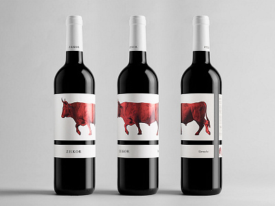 Zekor — Red Wine botella bottle bull garnacha packaging pirineos pyrenees mountain toro vino wine