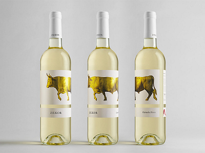 Zekor — White Wine botella bottle bull garnacha packaging pirineos pyrenees mountain toro vino wine